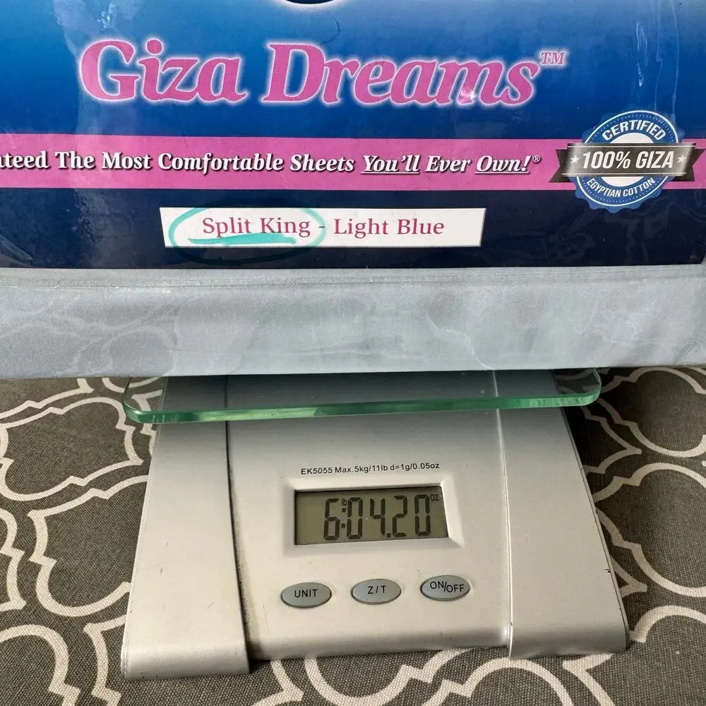MyPillow Giza Dreams sheets light blue split king Comfortable Egyptian Cotton